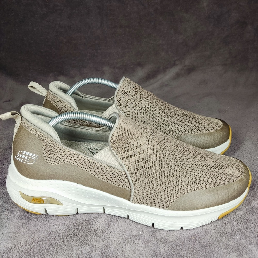 Skechers Men's‎ Arch Fit Banline Oxford Taupe Size 10.5